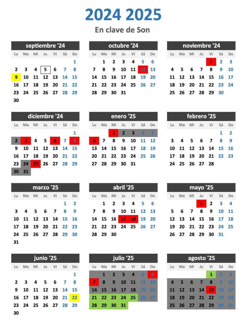 calendario de actividades 24 25